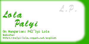 lola palyi business card